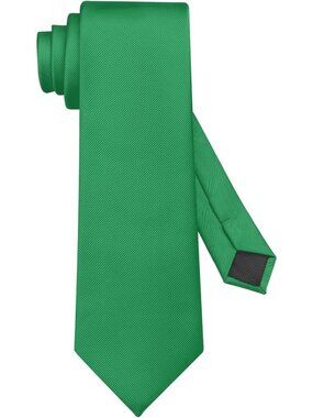 Men's Ties Solid Colour Lime Green Imported Twill Formal Neckties